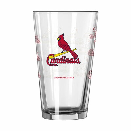 LOGO BRANDS St Louis Cardinals 16oz Scatter Pint Glass 527-G16P-23